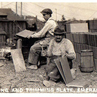Splitting and Trimming Slate, Emerald, PA.